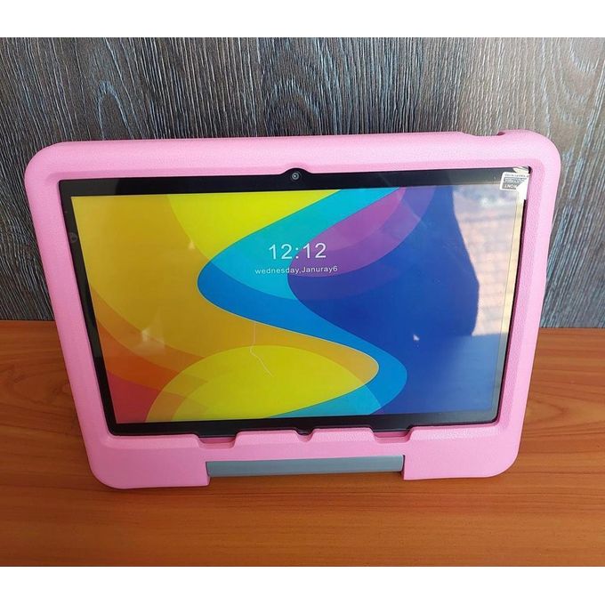 Discover K100 10 Inch 512GB 8GB RAM Android Kids Android Tablet Dual Sim 5G Wi-Fi, Games, Learning Apps, Parental control, Protective cover + Free Gifts - Pink