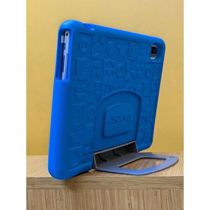 Discover K100 10 Inch 512GB 8GB RAM Android Kids Android Tablet Dual Sim 5G Wi-Fi, Games, Learning Apps, Parental control, Protective cover + Free Gifts - Blue