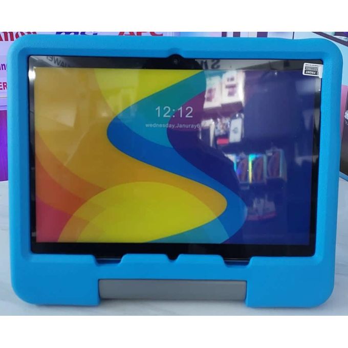 Discover K100 10 Inch 512GB 8GB RAM Android Kids Android Tablet Dual Sim 5G Wi-Fi, Games, Learning Apps, Parental control, Protective cover + Free Gifts - Blue