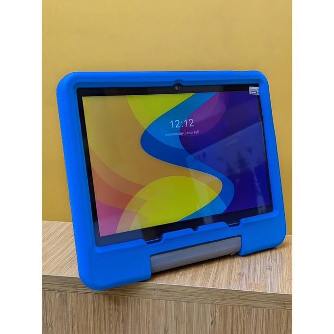 Discover K100 10 Inch 512GB 8GB RAM Android Kids Android Tablet Dual Sim 5G Wi-Fi, Games, Learning Apps, Parental control, Protective cover + Free Gifts - Blue