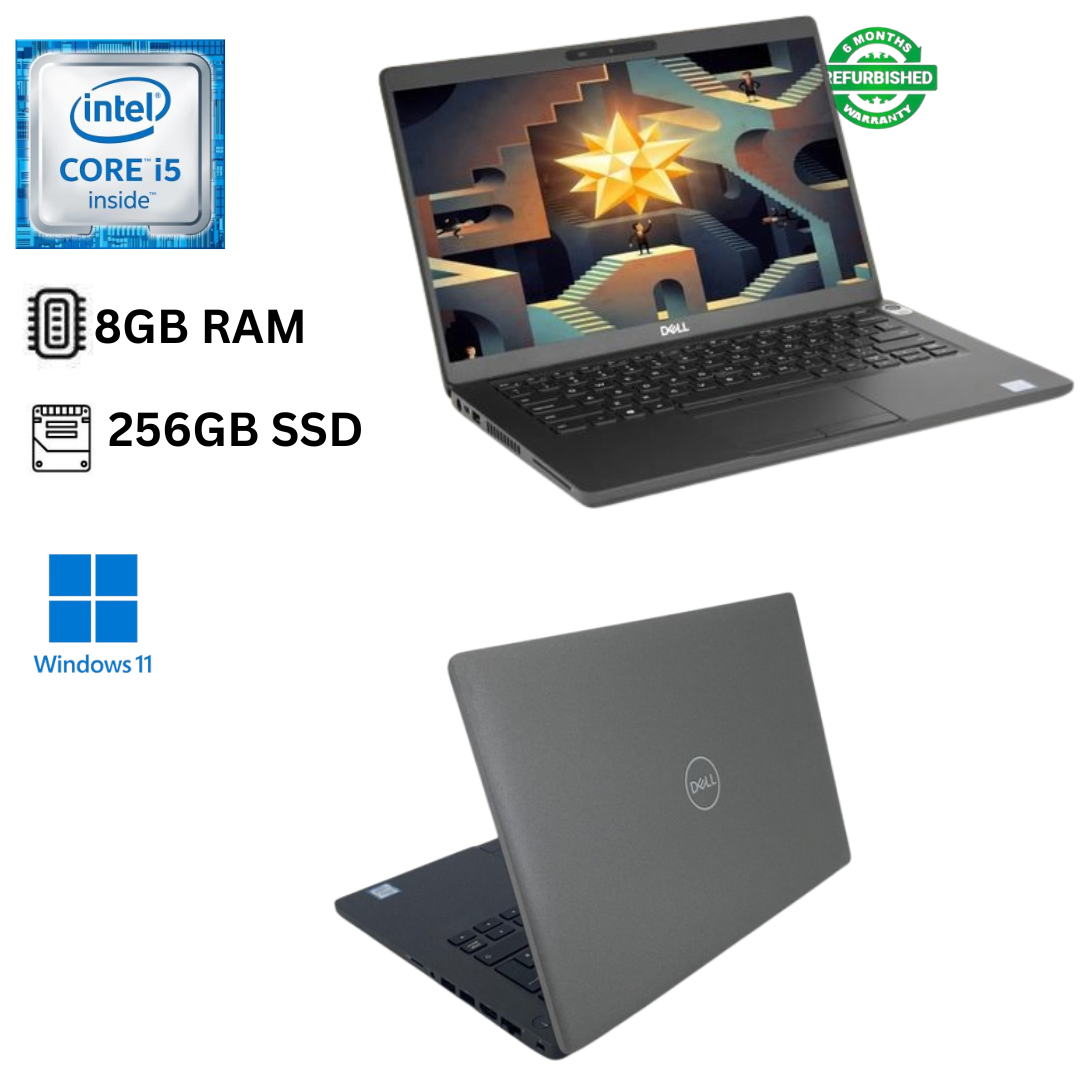 Refurbished Dell Latitude 5400 Core i5 8th Gen 8GB RAM 256GB SSD 14 Inch Full HD 1.6GHz -3.6GHz Quad Core Processor Windows 11 Pro MS Office HDMI Ultra Slim Laptop