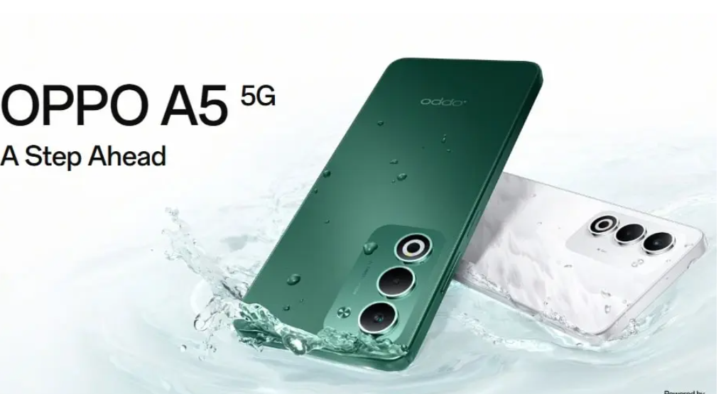 [Black Friday Offer]  Oppo A5  128GB+8GB 6.67"  LCD with  120Hz Display 50MP Camera 6000mAh Battery  45W Fast Charging Android 15 ( IPS  Rated  AI Smartphone