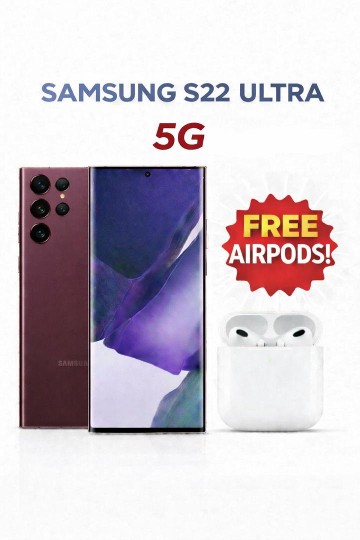 Samsung Galaxy S22 Ultra 5G: 08GB RAM 128GB, Built-in S-Pen, Dual SIM: Physical + eSIM, 5000mAh Battery, 108MP Camera 100× Space