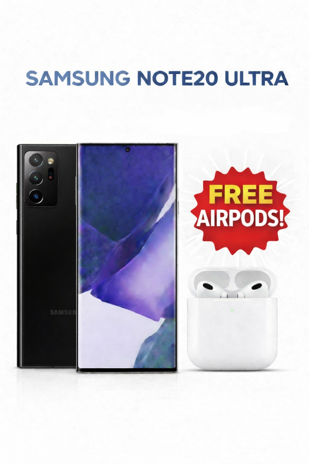 Samsung Galaxy Note 20 Ultra/ 5G/ 12GB RAM +128GB ROM/ Duos(One Physical Sim Plus E Sim)/ Battety 4500 mAh/ Original S-Pen/ Color-BLACK