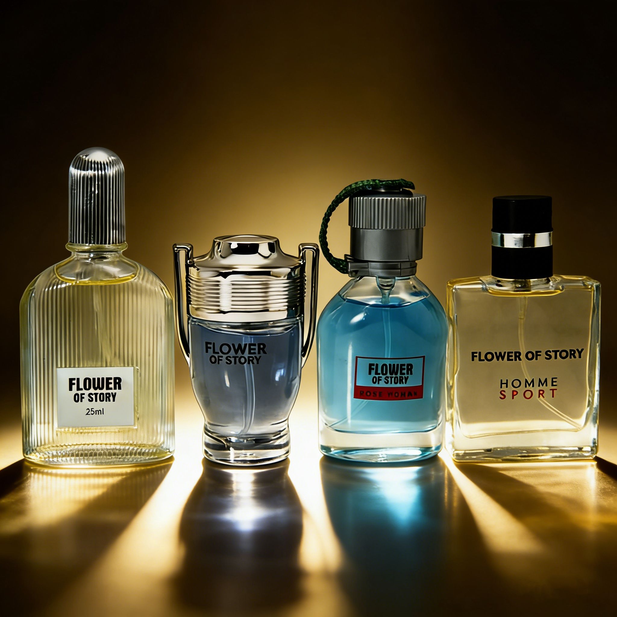 4PCS Men Perfume Set 4 Differents Fragrances Long Lasting Men's Perfumes Deodorants Woody and Floral Fruit Scent Classic Cologne Set Ideal for Showcasing Personal Charm