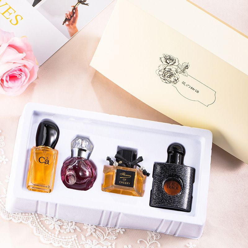 4PCS Ladies Perfume Set Flower Story Women's Perfumes Deodorants Elegant Eau de Parfum Gift Set Long Lasting Sophisticated Fragrance Gift Box