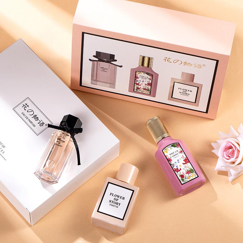 3PCS Ladies Perfume Set 3 Different Smell Eau De Parfum Long Lasting Women's Perfumes Deodorants Fresh Mild Elegant Floral Natural Fragrance Women Perfumes Gift Box
