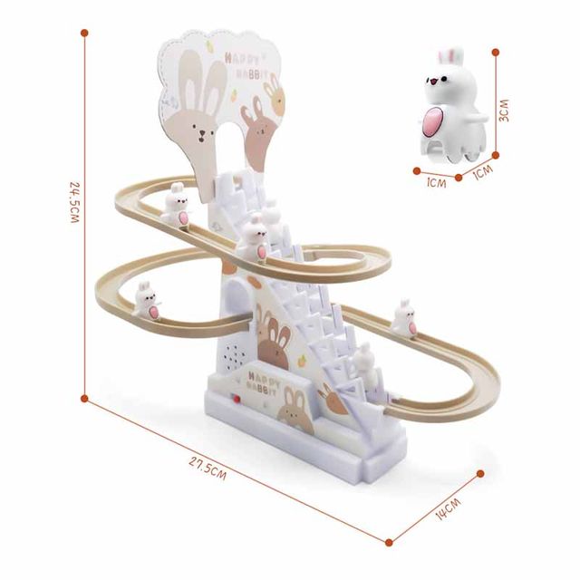 Small Duck Climbed Stairs Toy – Musical Light-Up Track Playset for Kids