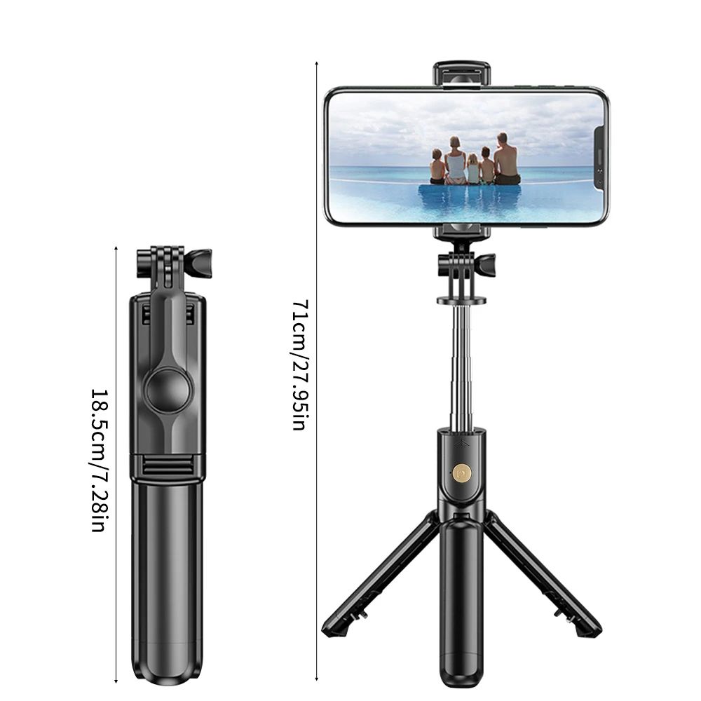 Wireless Bluetooth selfie stick tripod with fill light and remote shutter suitable for outdoor travel and use with iPhone  Samsung  Xiaomi and other mobile phones