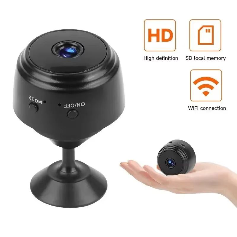 The A9 mini surveillance camera features WiFi  1080P HD resolution  a mini camera sensor  and night vision  making it suitable for network video surveillance  smart homes  and is also ideal for babies