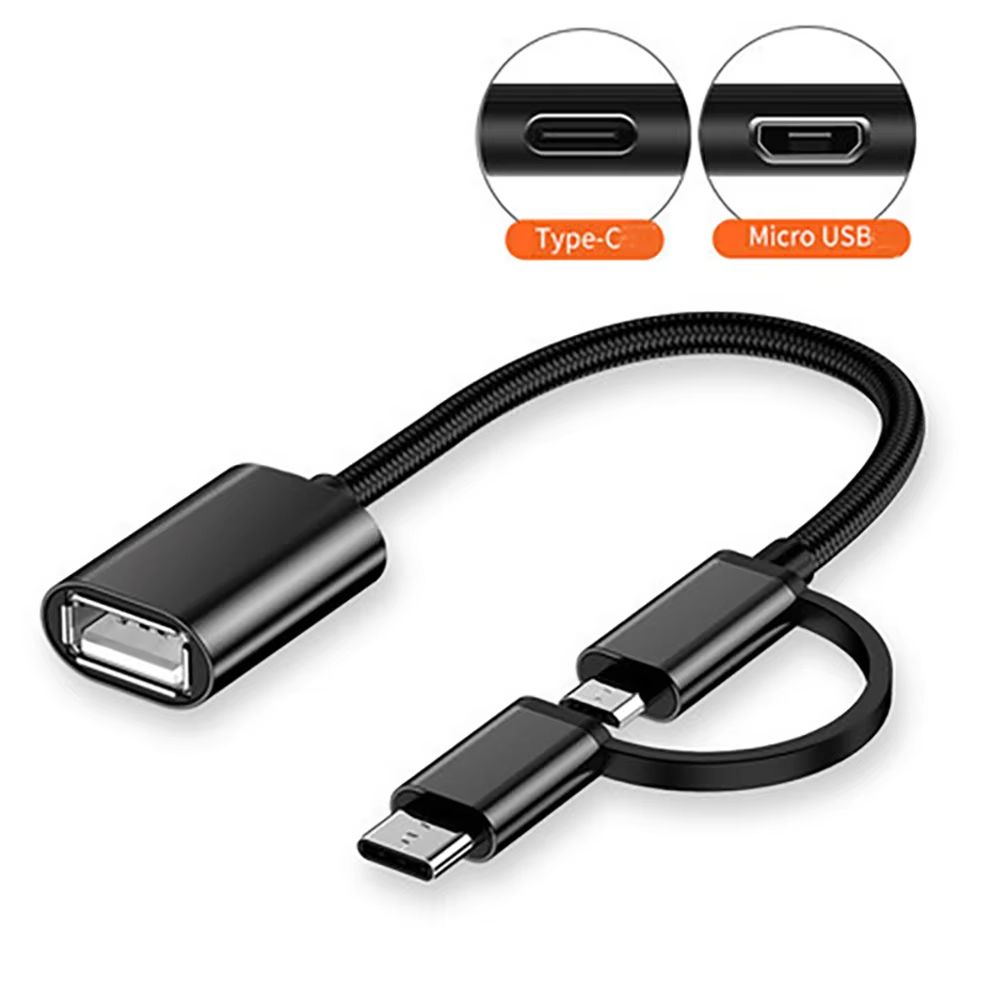 2 in 1 OTG  USB  Adapter Cable USB 3.0 to Micro USB-C Type C Data Sync Adaptor for Samsung Xiaomi Mi 9 Huawei MateBook UDisk Tablet PC