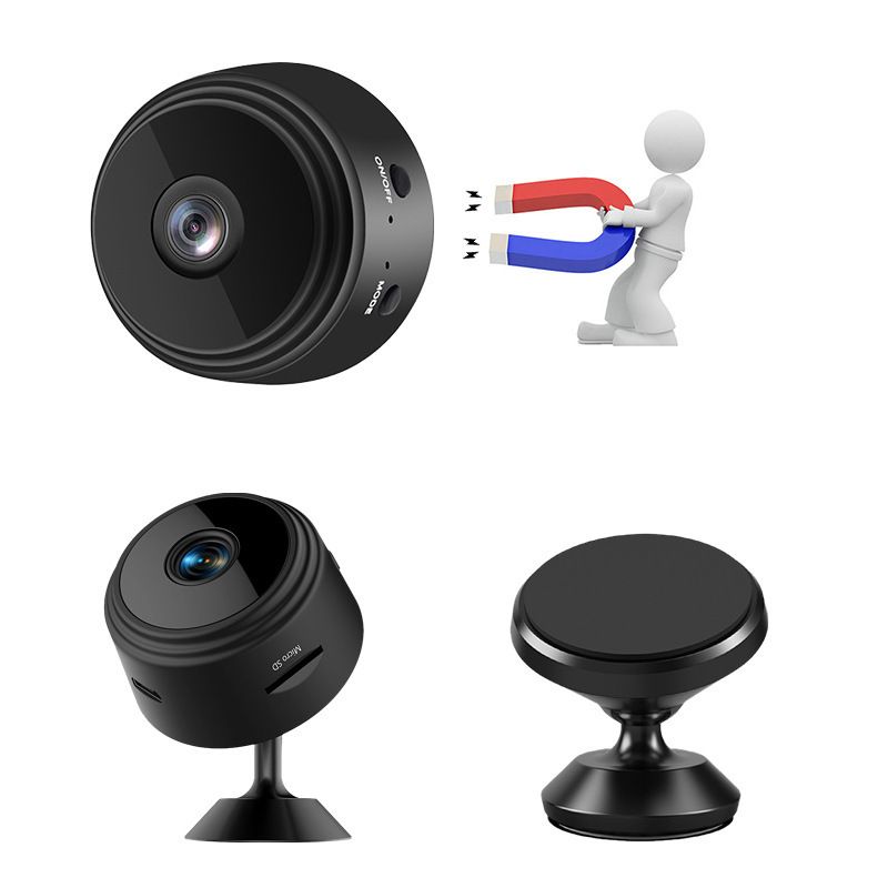 The A9 mini surveillance camera features WiFi  1080P HD resolution  a mini camera sensor  and night vision  making it suitable for network video surveillance  smart homes  and is also ideal for babies