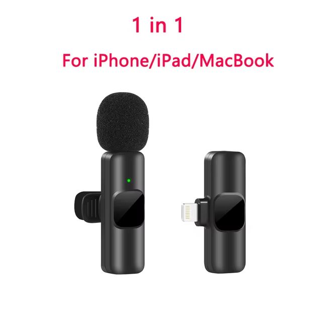 New Wireless Lavalier Microphone Portable Audio Video Recording Mini Microphone for iPhone Android PC Camera Live Gaming Phone