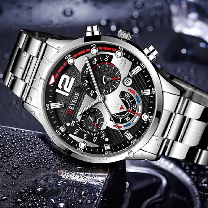 🔥 FLASH SALE OFFER — Luxury Men’s Stainless Steel Watch ⌚ 🔥
Premium Fashion Quartz Wristwatch | Calendar | Luminous | Business & Casual