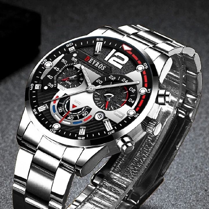 🔥 FLASH SALE OFFER — Luxury Men’s Stainless Steel Watch ⌚ 🔥
Premium Fashion Quartz Wristwatch | Calendar | Luminous | Business & Casual