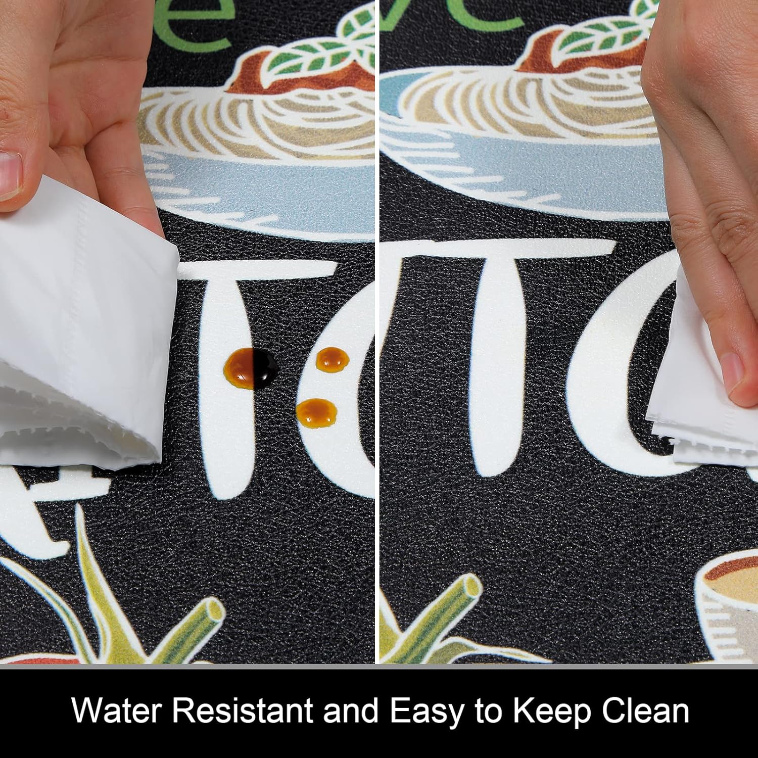 2pcs Anti Fatigue Kitchen Rug Set Floor Carpet Long Strip Door Mat Anti-slip Absorbent Oil Absorption Household Rug for Sink,Laundry Room