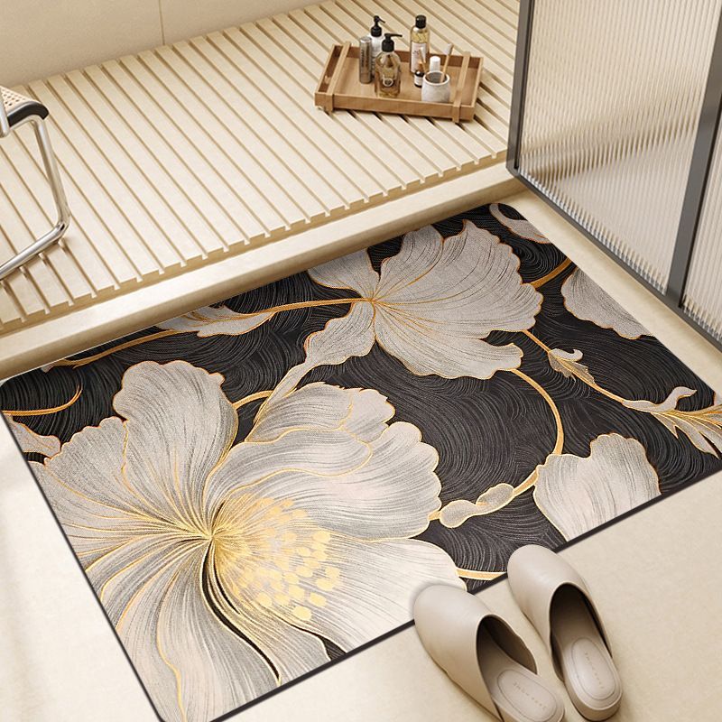 2pcs Luxury High-end Diatom Mud Kitchen Floor Mat Waterproof Oil-proof Dirty Resistant Home Carpet PVC Wear-resistant Rugs