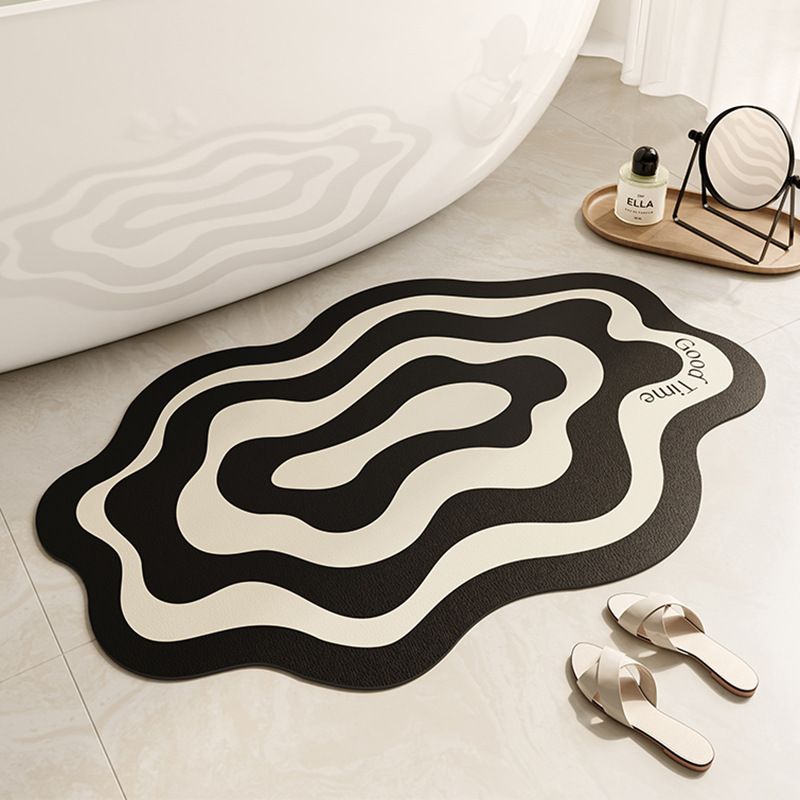 1pc Cloud Printed Bathroom Mat Toilet Entrance Rug Diatomaceous Earth Absorbent Mat Anti-Slip Washroom Mat Kitchen Mat