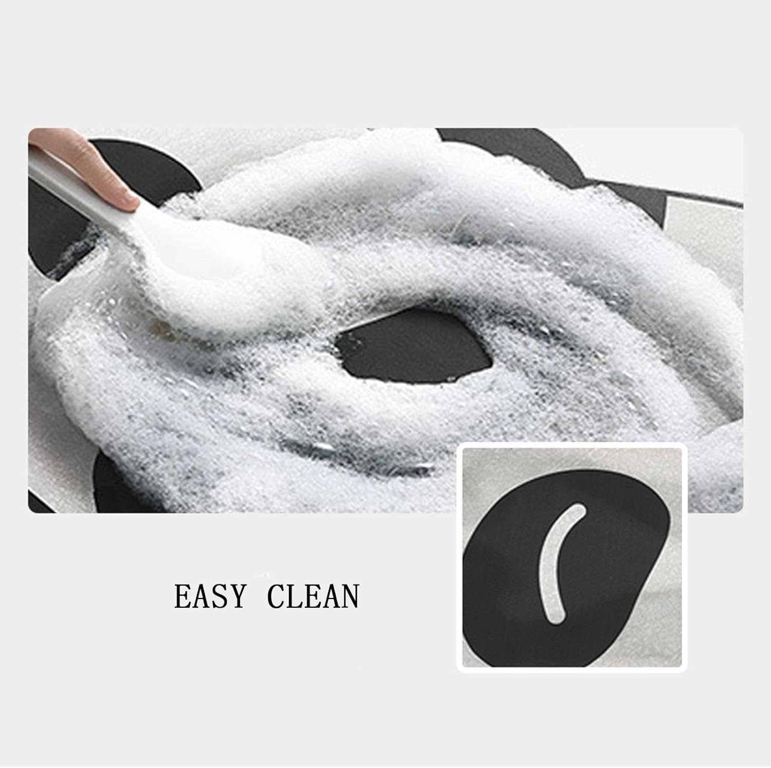 1pc Black Cartoon Bathroom Non-slip Diatom Mud Super Absorbent Bath Mat Quick-drying Easy to Clean Kitchen Rugs Shower Rugs Carpets