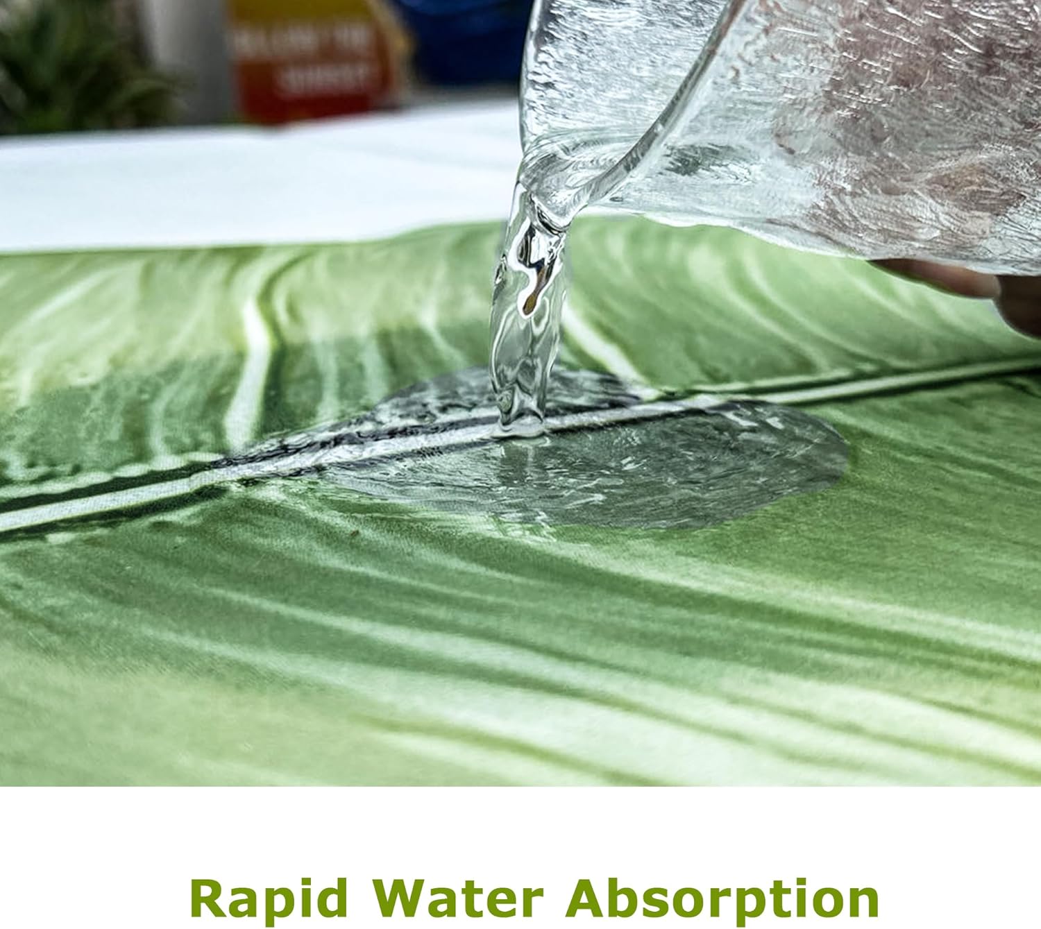 1 PC Green Leaf Bathroom Mat Super Absorbent Diatom Mud Carpet Non Slip Area Rugs for Home Living Room