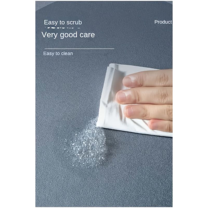 2PCS Non-Slip Home Kitchen Rug Set Gray Diatom Mud Quick Drying Antiskid & Absorbent Floor Mat for Kitchen, Bathroom, Living Room - Minimalist Home Decor Carpet