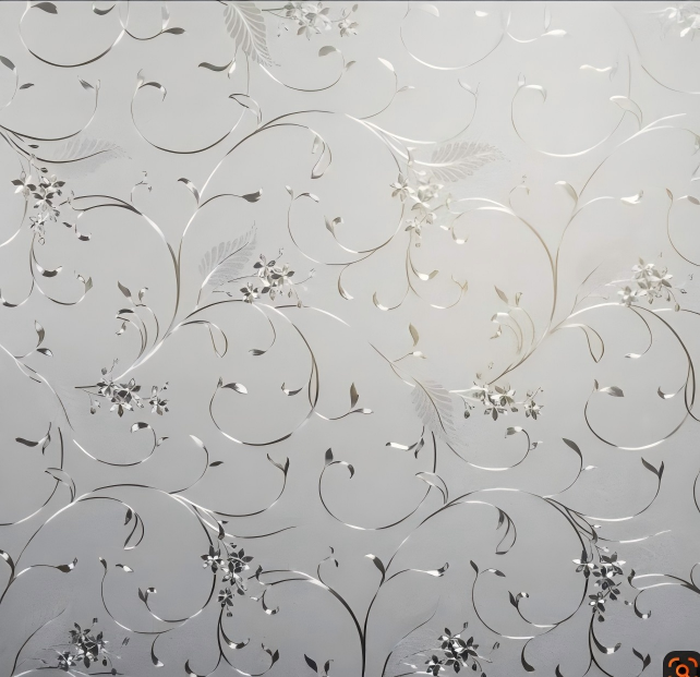 1PC 60x200cm 3D Rainbow Tulip Private Window Film Stained Glass Sunscreen Home Scrub Film Non-Stick Removable Reflective Window Sticker