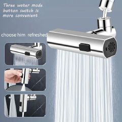 Waterfall Kitchen Faucet Splash Proof Device Flying Rain Water Outlet Universal Rotating Aerator Booster Extension Water faucet