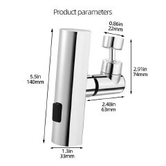 Waterfall Kitchen Faucet Splash Proof Device Flying Rain Water Outlet Universal Rotating Aerator Booster Extension Water faucet