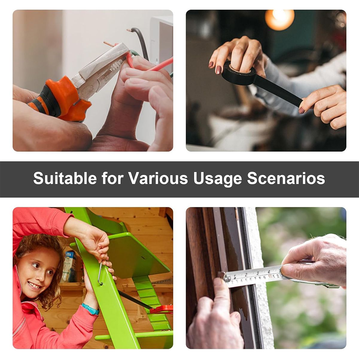 13 PCS Tools Set General House Hold Hand Tool Kit with Plastic Toolbox Storage Case Used to Car repair And home Repair