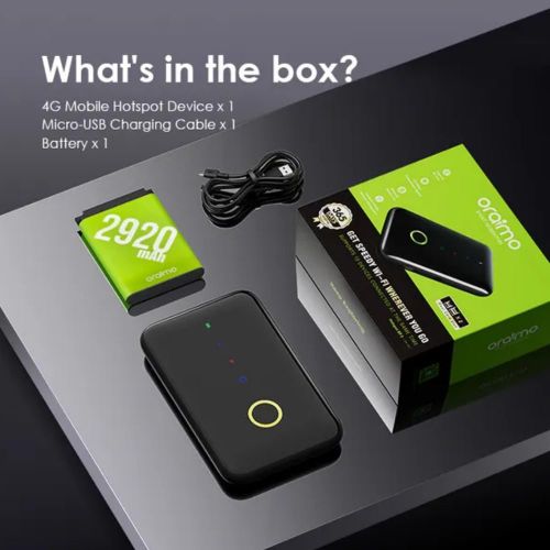 Original Oraimo MiFi Hotspot Elf 2 High-Speed 4G Portable WiFi.