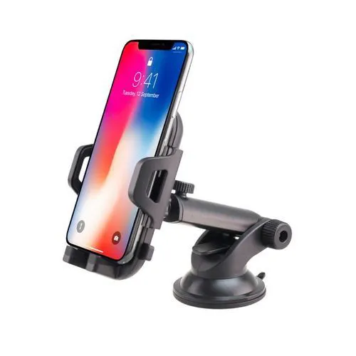 Genuine Universal Car Dashboard Phone Holder Adjustable Anti-Slip Secure Mount for Smartphone GPS Navigation Hands-Free Driving Support Strong Grip 360 Rotation Mobile Holder for All Cars and Phones