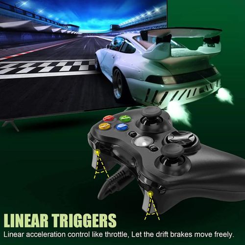 Genuine Xbox 360 Wired Controller | USB Gamepad | Ergonomic Joystick with Dual Vibration Feedback | Precise Trigger Buttons | Comfortable Grip Design for Windows PC Laptop | Gaming Console