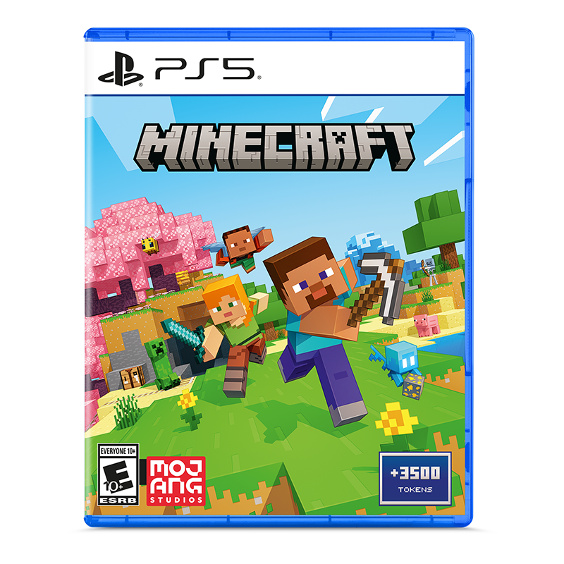 Original PS5 Minecraft Bedrock Edition Game for PlayStation 5 Featuring Endless Sandbox Building, Survival Adventures, Multiplayer Realms, Creative Mode, Cross-Platform Play and Unlimited Exploration