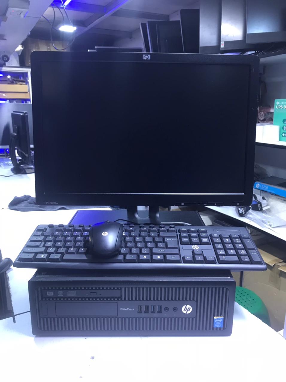 Refurbished HP Complete Desktop Computer Set | 19-Inch Monitor | Intel Core i5 4th Gen | 4GB RAM, 500GB HDD | Wired Mouse & Keyboard | FREE Mouse Pad | Windows 11 Preinstalled Kenya 2025