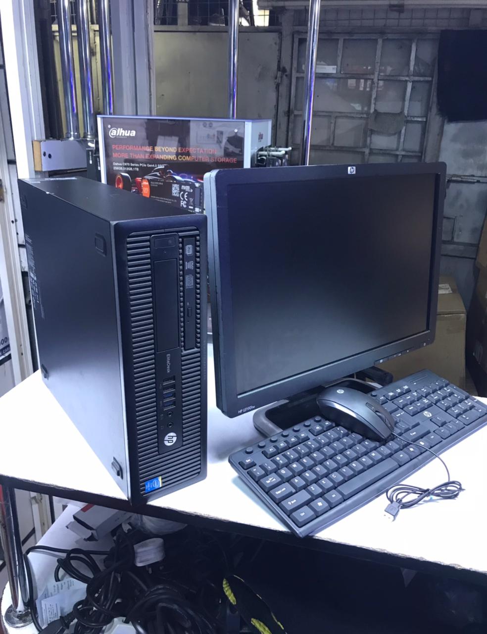 Refurbished HP Complete Desktop Computer Set | 19-Inch Monitor | Intel Core i5 4th Gen | 4GB RAM, 500GB HDD | Wired Mouse & Keyboard | FREE Mouse Pad | Windows 11 Preinstalled Kenya 2025