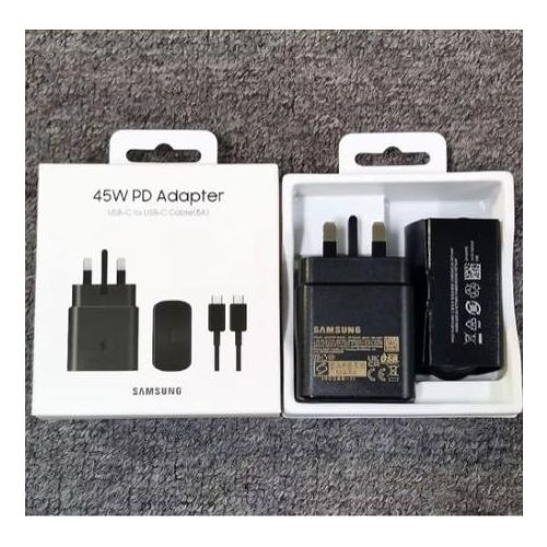 Fast Charging Samsung 45W USB-C to USB-C Complete Charger New 2026 | Super Fast Charging 2.0 | PD Power Adapter with Type-C Cable | Safe Rapid Charge for Galaxy Phones Tablets Laptops Kenya