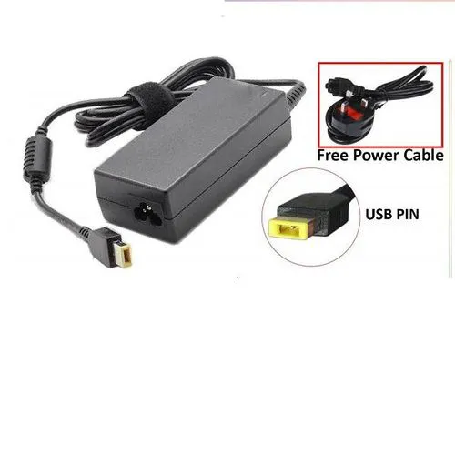 Fast Charging Lenovo USB Connector Laptop Charger Complete with Flower Power Cable Compatible with Lenovo IdeaPad 100 110 120 130 310 320 330 Flex 4 5 Essential Normal USB Pin