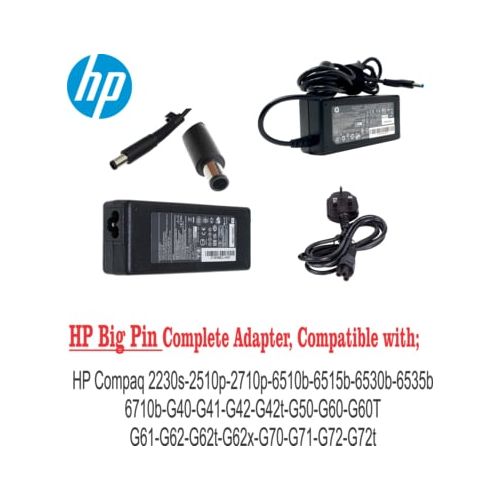 Fast Charging 90W HP Big Pin Connector Laptop Charger Adapter Only 19.5V for HP EliteBook 8460p 8470p 8530p 8540p 8560p 8570p ProBook 4520s 4530s 4540s Pavilion DV6 DV7 Compaq 6530b 6730b 6910p 6930p