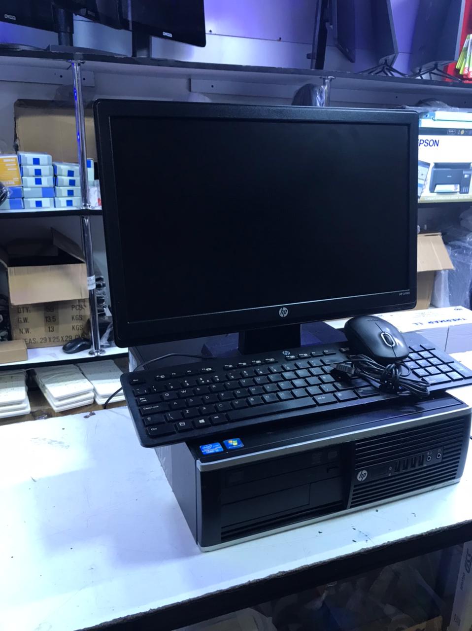 HP Complete Computer Set Desktop Core 2 Duo 4GB RAM 500GB HDD with 17 Inch Monitor Full PC Bundle with Keyboard Mouse and Power Cables