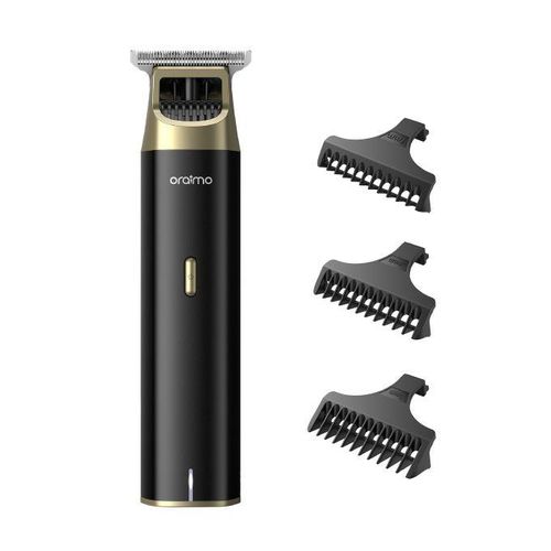 Original Oraimo Smart Trimmer 2 Rechargeable Hair Clipper Beard Shaver Grooming Tool with Stainless Steel Blades, Adjustable Guide Comb, Quiet Motor, USB Charging and Long-Lasting Battery Performance.