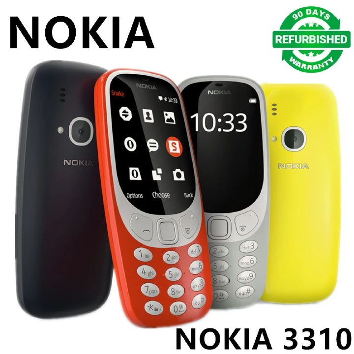 Original Nokia 3310 Mobile Phone | 2.4” QVGA Display | Dual SIM | 2MP Camera | 1200mAh Long Battery Life | Classic Durable Feature Phone