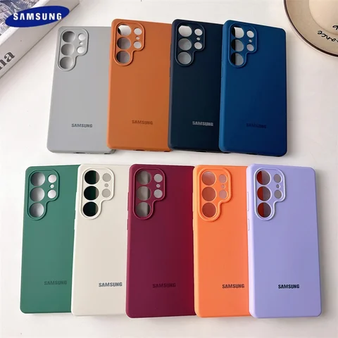 Original Silicone Colored Opaque Protective Phone Cover For Samsung Galaxy S Series (S23/S22/S21/S20/S10/S9) & A Series (A54/A53/A52/A32/A12/A02) | Shockproof Slim Case, Durable Back Cover, Latest