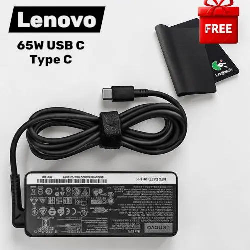 (FREE MOUSEPAD!!) Fast Charging 65W Lenovo Type C Complete Laptop Charger 19.5V 3.33A for Lenovo ThinkPad T480 T490 T14 X1 Carbon Yoga IdeaPad Flex 5 3 Slim
