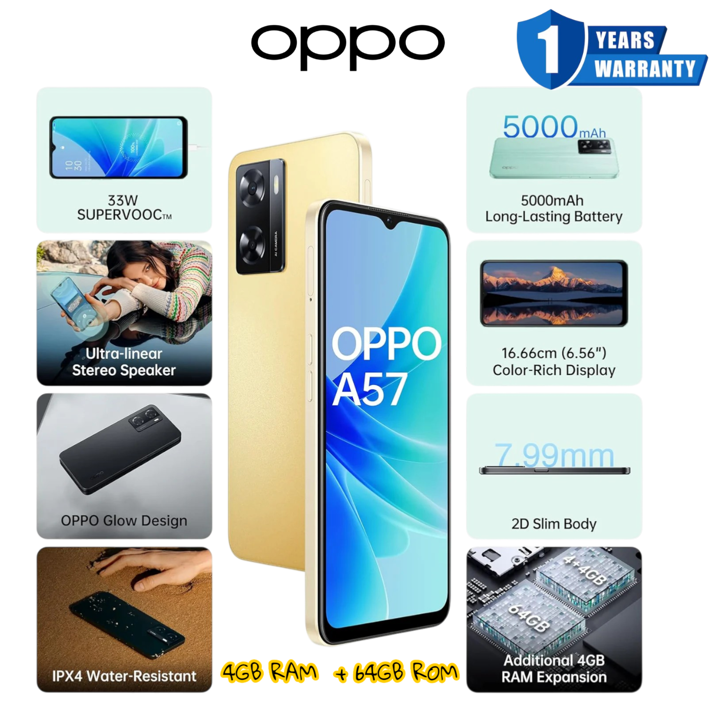 Refurbished Oppo A57 Slim Smartphone 5.2 Inch FHD Display 16MP 13MP Camera Fingerprint Unlock 2900mAh Battery Single SIM Android Budget Phone Reliable Performance Kenya