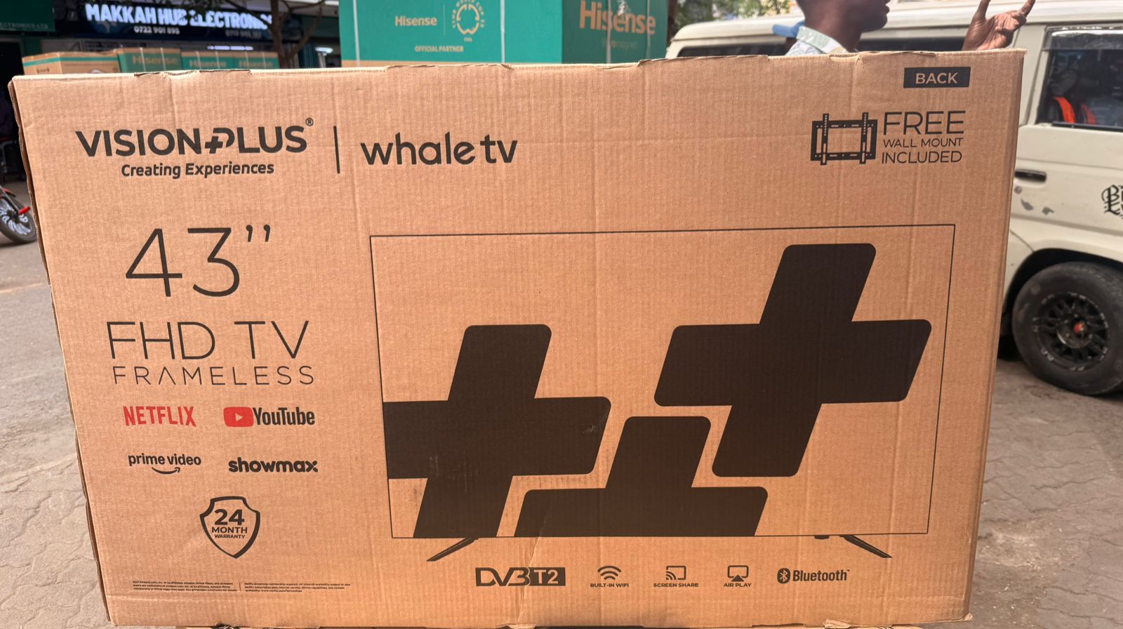 FREE Wall Mount Included 🔧 | VISION PLUS 43 Inch Smart Android Whale TV 📺🐋 | Full HD LED Frameless Screen | WiFi & Bluetooth | YouTube, Netflix & Play Store