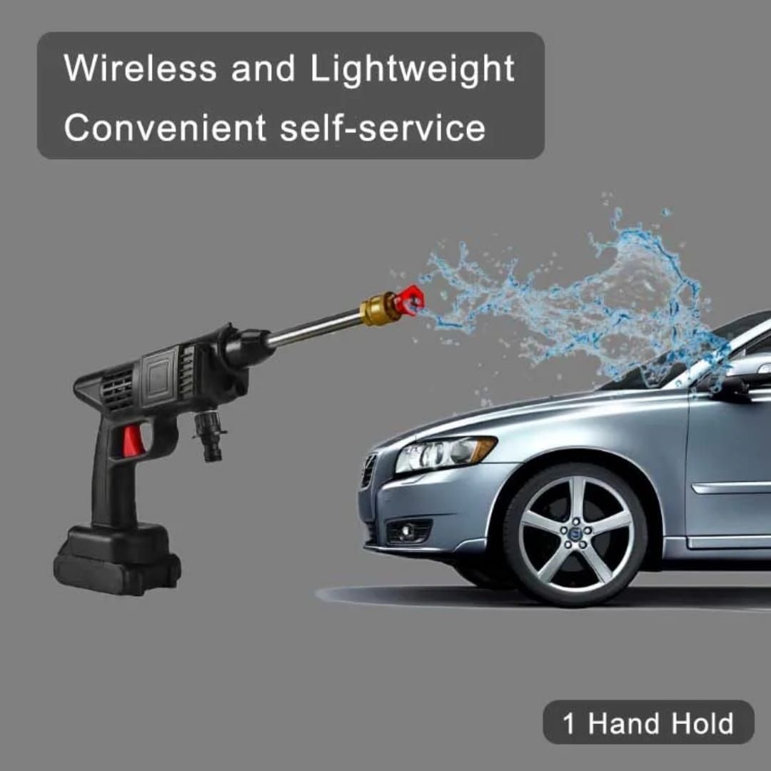 🎉🆕 New Arrival🌨️🚗 Portable High Power 2 Nozzle Cordless Car Wash Machine Double Rechargeable Batteries 12000mAh 48V Electric Pressure Washer Auto Vehicle Cleaner Garage Home SUV Truck