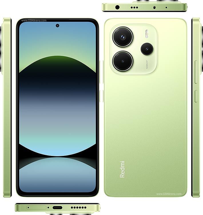 Brand New XIAOMI Redmi Note 14 6GB+128GB 6.67" AMOLED 120Hz Display 108MP Camera 5500mAh Battery IP54 Dust and Splash resistant Fingerprint Unlock 33W Fast Charge Smart Phones