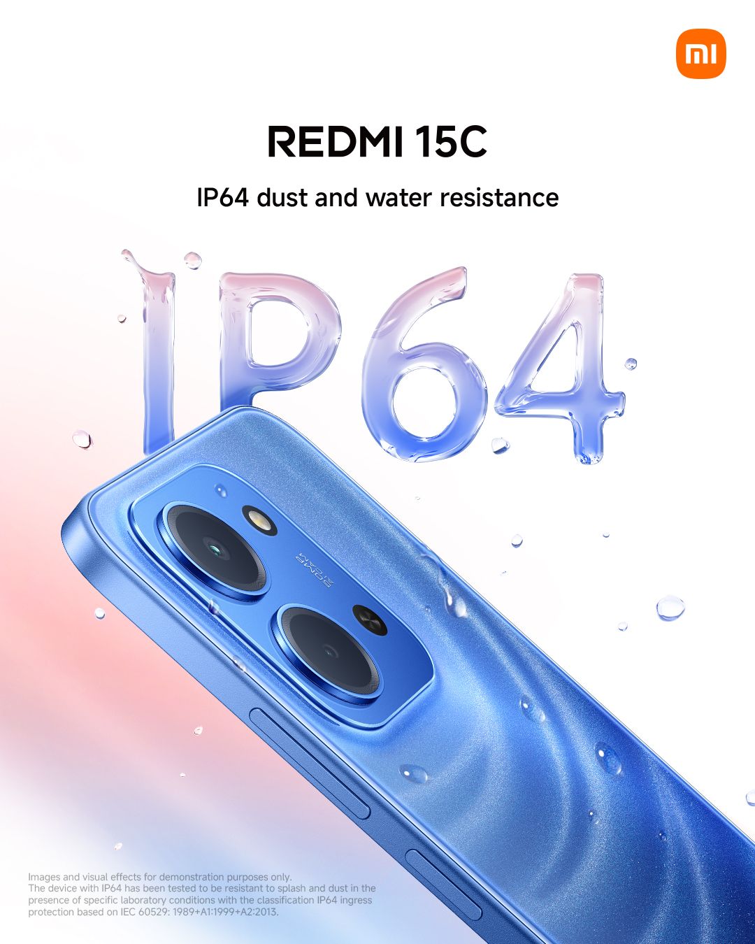REDMI 15C 128GB Storage UPTO 8GB Ram 6.9'' LCD 50MP Main Camera 6000mAh 33W Fast Charger Android 15 Xiaomi Hyper OS 2 Side Fingerprint