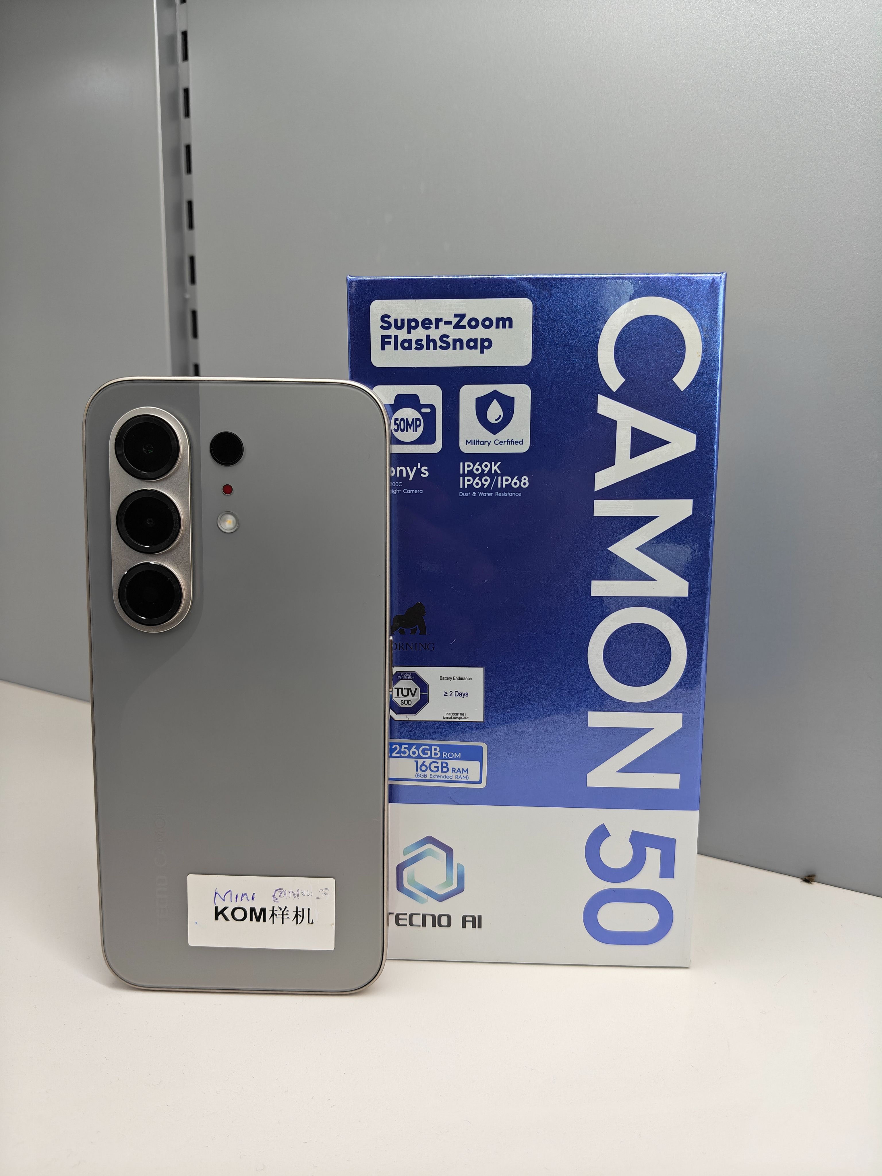BRAND NEW TECNO CAMON 50 256GB+16(8+8)GB Dual SIM 6.78" 144Hz AMOLED (50+8)MP Camera 6150mAh Battery 45W Fast Charging Under-Display Fingerprint IP68/69K Rated Android 16 Smart AI