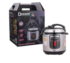 Dessini 6L Electric Pressure Cooker, Electric Cooker, and Braising Cooker All in One, With Lid Auto-Lock and Pressure Auto-Relief Function for Safety